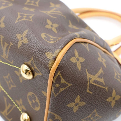 Louis Vuitton Monogram Tivoli PM Handbag Brown Leather Gold — view 5