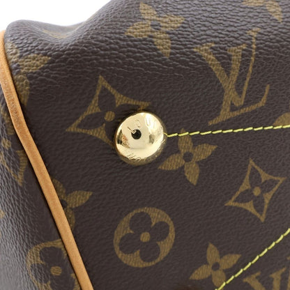 Louis Vuitton Monogram Tivoli PM Handbag Brown Leather Gold — view 6