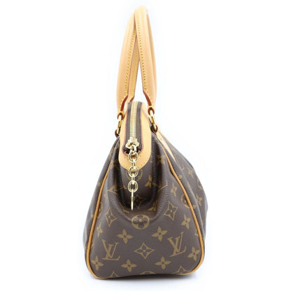 Louis Vuitton Monogram Tivoli PM Handbag Brown Leather Gold — view 3