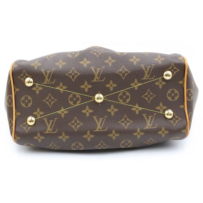 Louis Vuitton Monogram Tivoli PM Handbag Brown Leather Gold — view 4