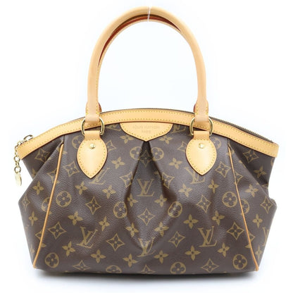 Louis Vuitton Monogram Tivoli PM Handbag Brown Leather Gold