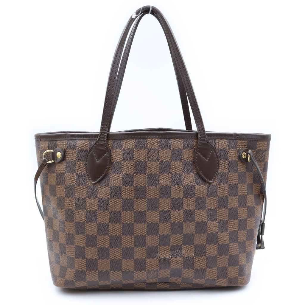 Louis Vuitton Damier Neverfull PM Tote Leather Brown — view 2
