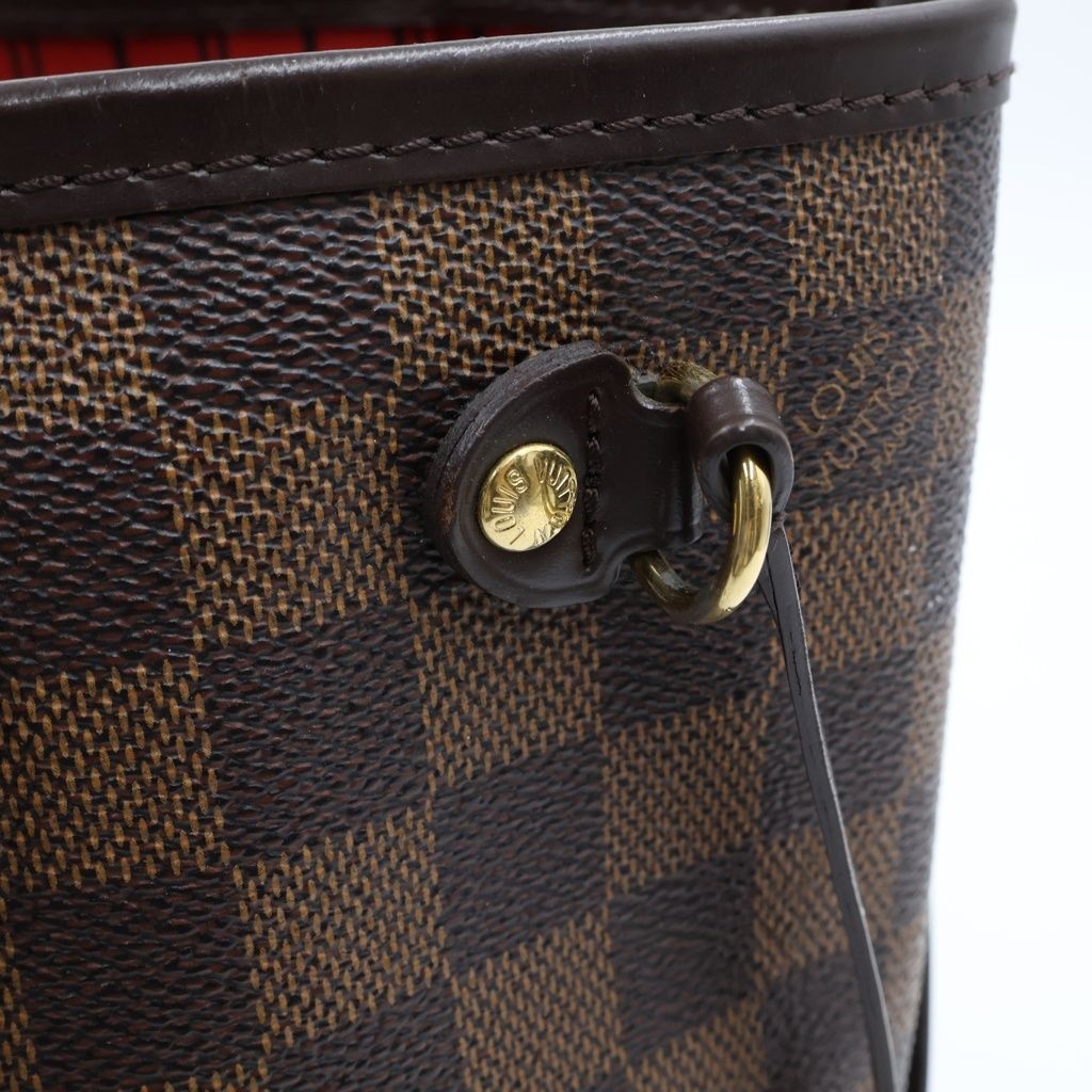 Louis Vuitton Damier Neverfull PM Tote Leather Brown — view 7