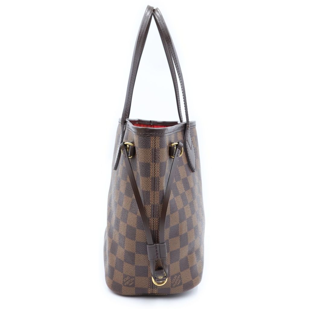 Louis Vuitton Damier Neverfull PM Tote Leather Brown — view 3