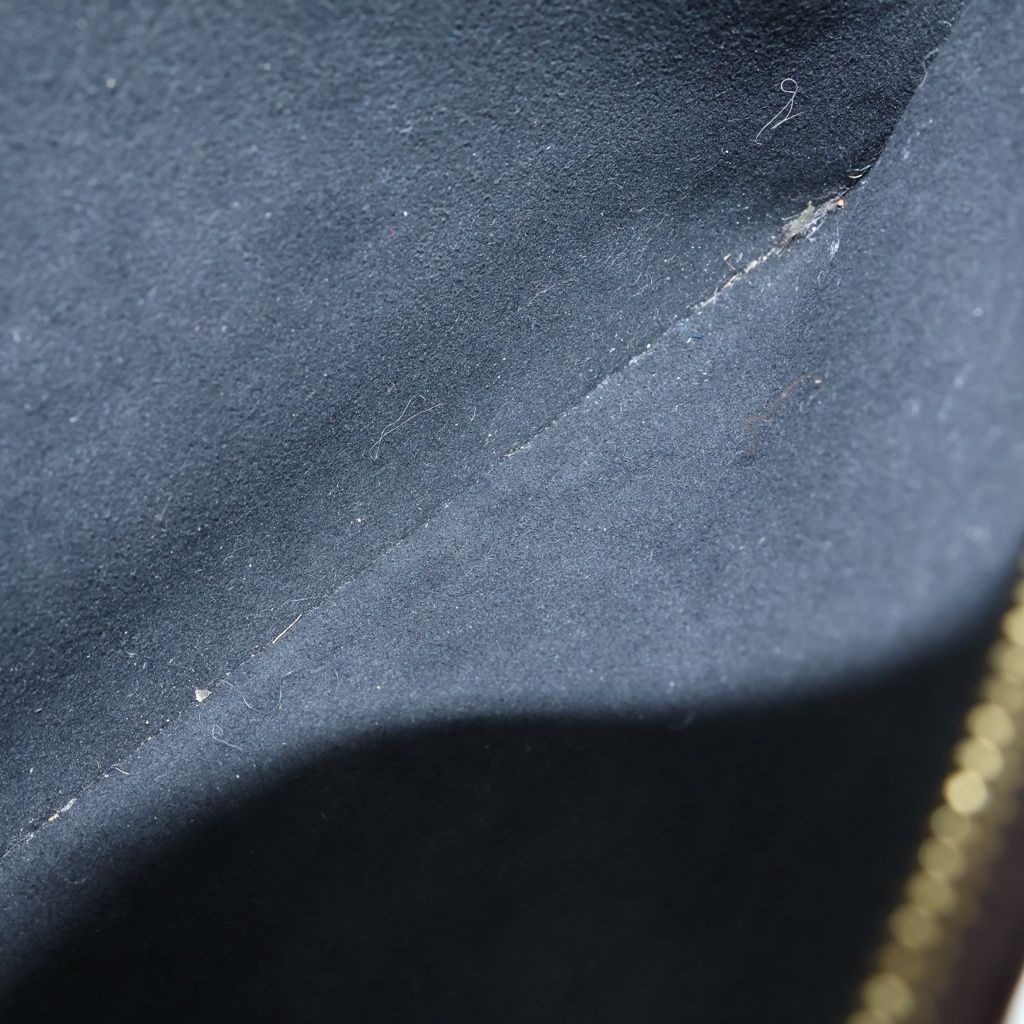 Louis Vuitton Monogram Giant Reverse Pochette Double Zip Brown Black Leather — view 8