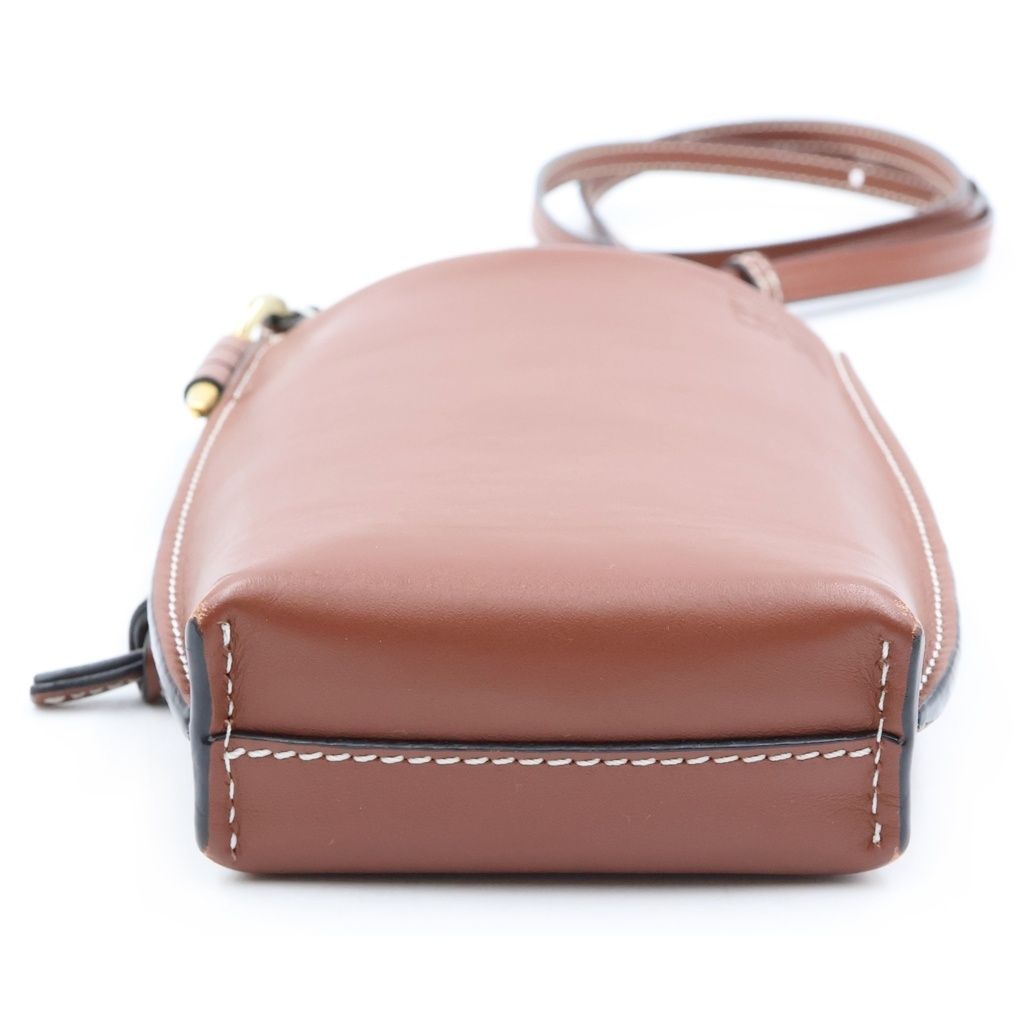 Loewe Anagram Gate Pocket Shoulder Bag Brown Leather — view 4