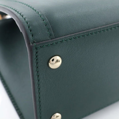 Gucci Diana Bamboo Small 2-Way Shoulder Bag Green Leather — view 6