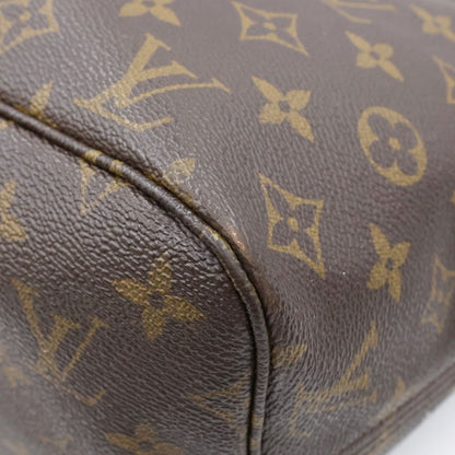 Louis Vuitton Monogram Neverfull MM Brown Leather Tote — view 5