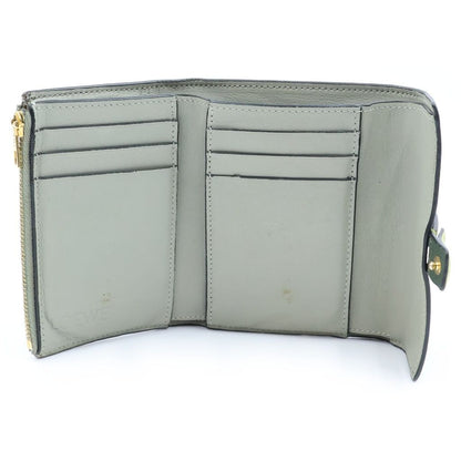 Loewe Anagram Small Vertical Compact Wallet Trifold Khaki — view 4