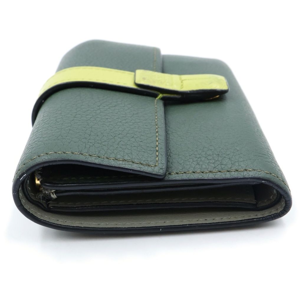 Loewe Anagram Small Vertical Compact Wallet Trifold Khaki — view 3