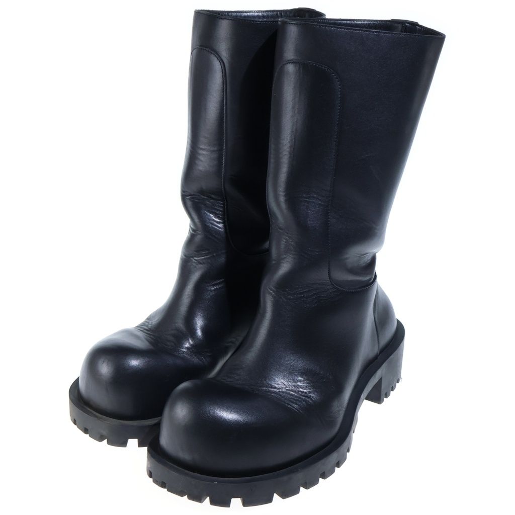 Balenciaga Hummer Leather Boots Long Shoes Black — view 2