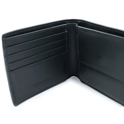 Bottega Veneta Calfskin Wallet with Intrecciato Coin Purse Bifold Black — view 4