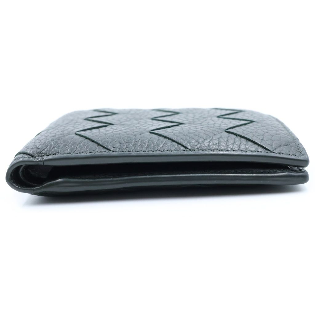 Bottega Veneta Calfskin Wallet with Intrecciato Coin Purse Bifold Black — view 3