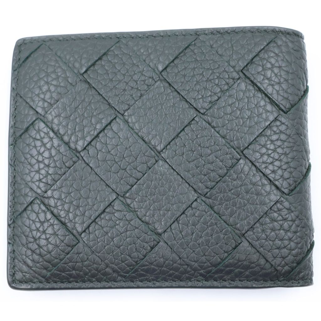 Bottega Veneta Calfskin Wallet with Intrecciato Coin Purse Bifold Black — view 2