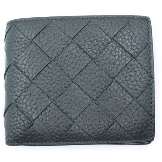 Bottega Veneta Calfskin Wallet with Intrecciato Coin Purse Bifold Black