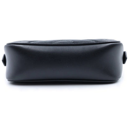 Gucci GG Marmont Mini Chain Shoulder Bag Black Gold Leather — view 4
