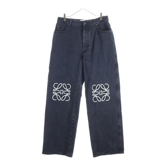 Loewe Anagram Baggy Jeans Embroidery Pants Denim Black