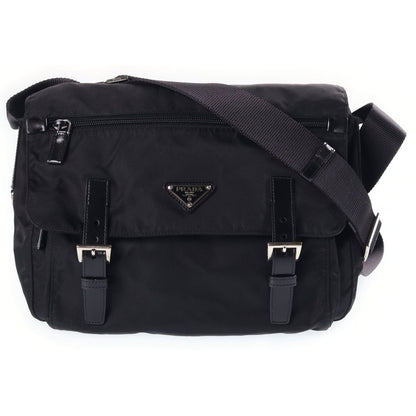 Prada Tessuto Nylon Messenger Bag Black