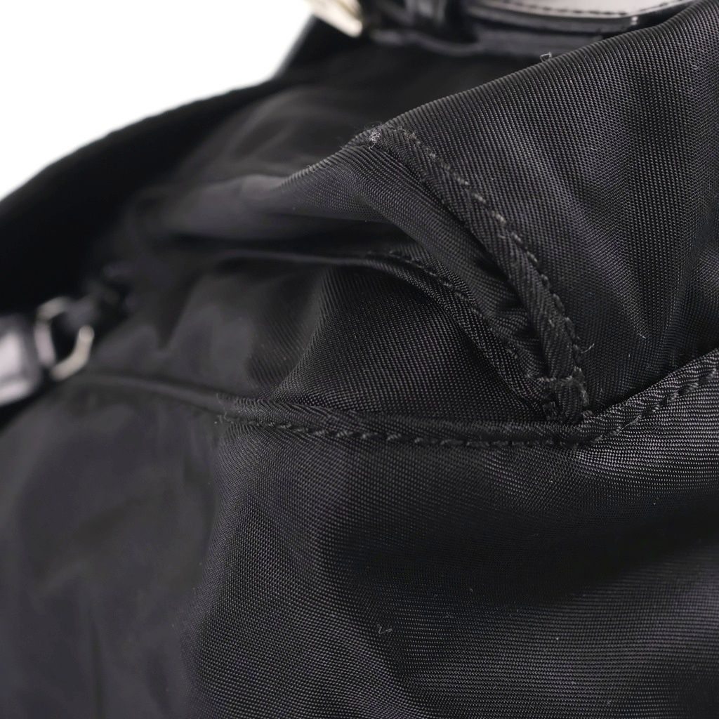 Prada Tessuto Nylon Messenger Bag Black — view 5