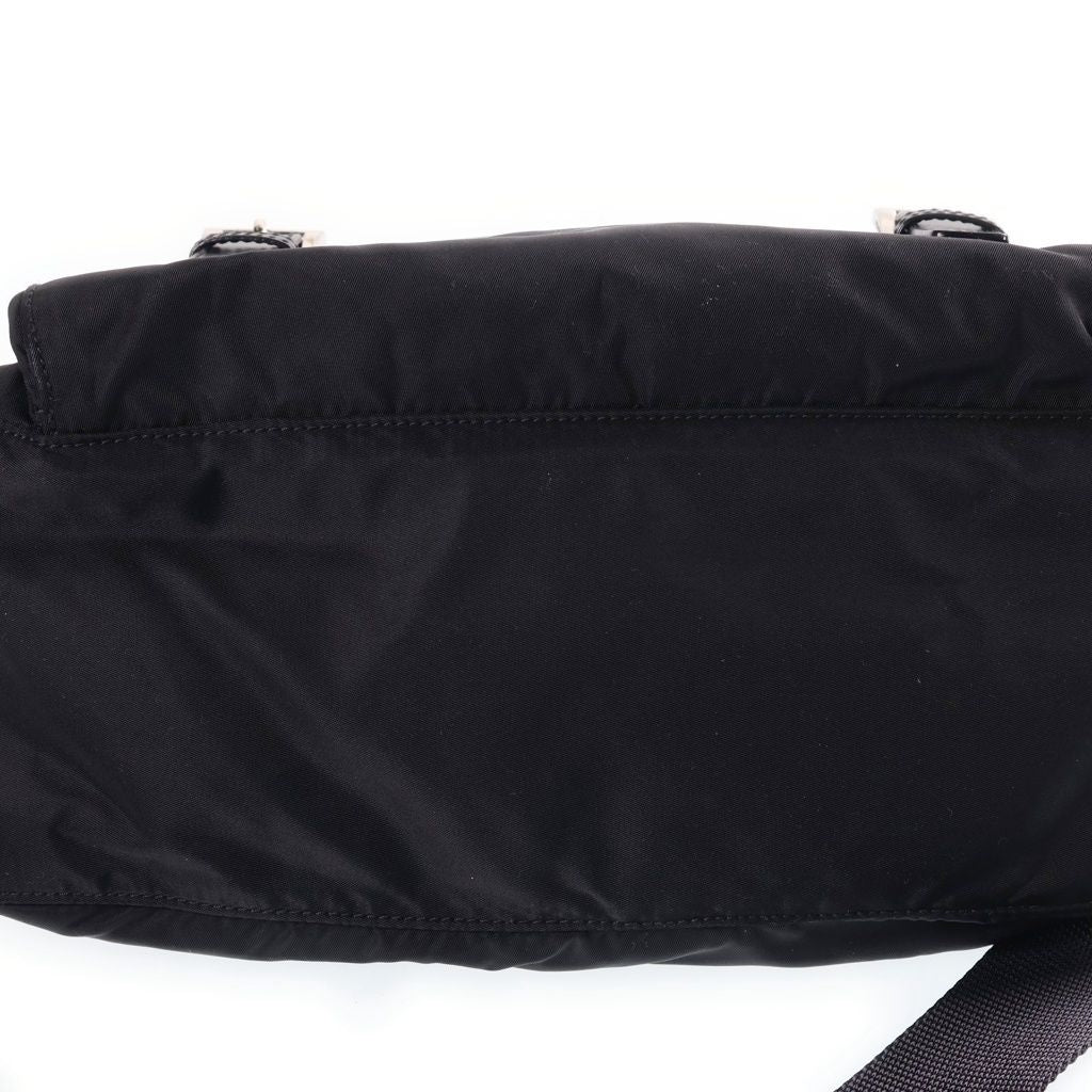 Prada Tessuto Nylon Messenger Bag Black — view 4