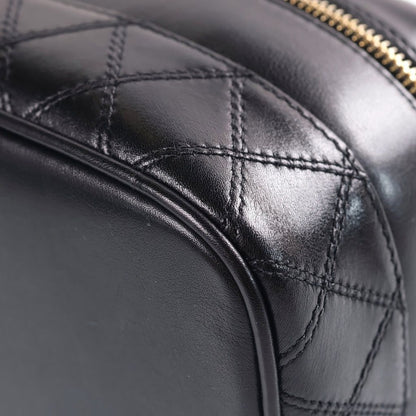 Chanel Bicolor Vanity Pouch Black Lambskin Gold — view 5