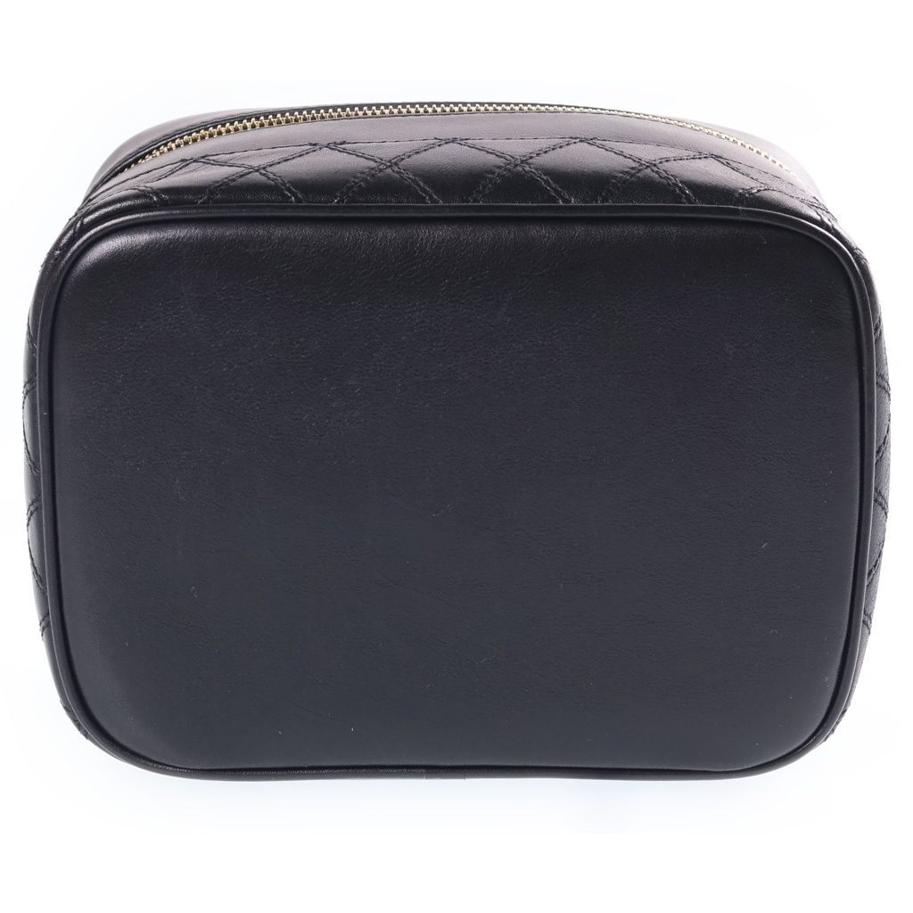 Chanel Bicolor Vanity Pouch Black Lambskin Gold — view 4