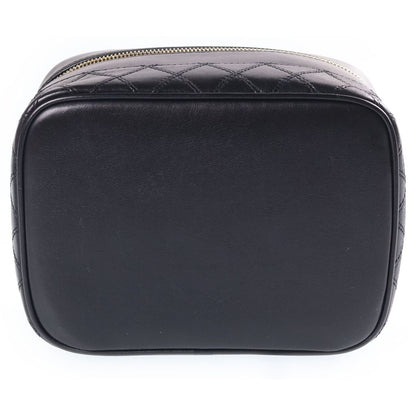 Chanel Bicolor Vanity Pouch Black Lambskin Gold — view 4