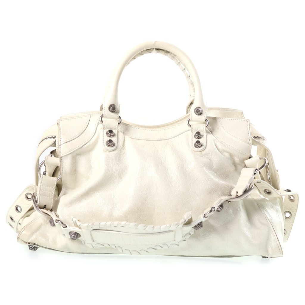 Balenciaga Neo Cagole City Handbag Arena Lambskin Neo White — view 2