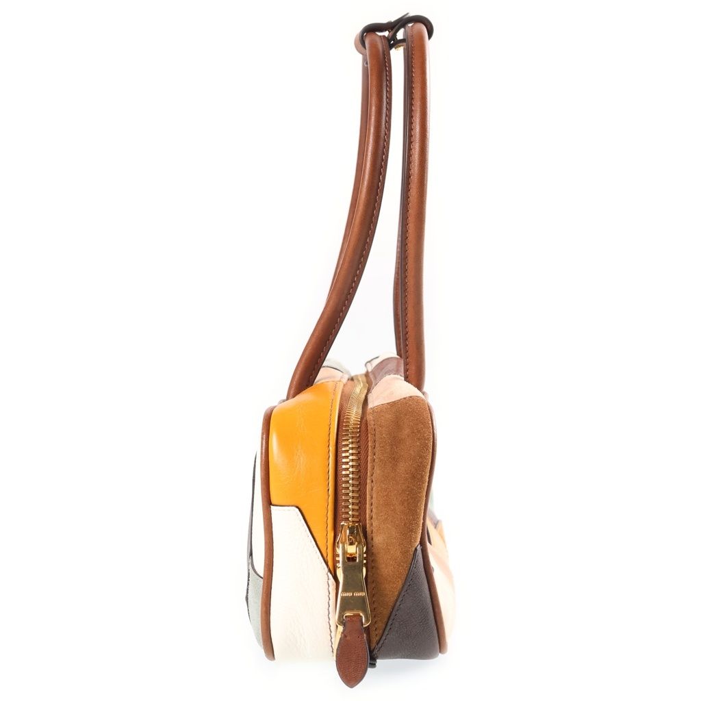 Miu Miu Beau Leather Patchwork Back Multi Handbag — view 3