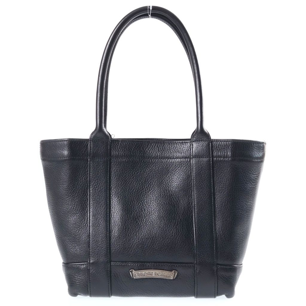 Chrome Hearts Mini Tote Cemetery Cross Patch Mini Leather Handbag Black — view 2