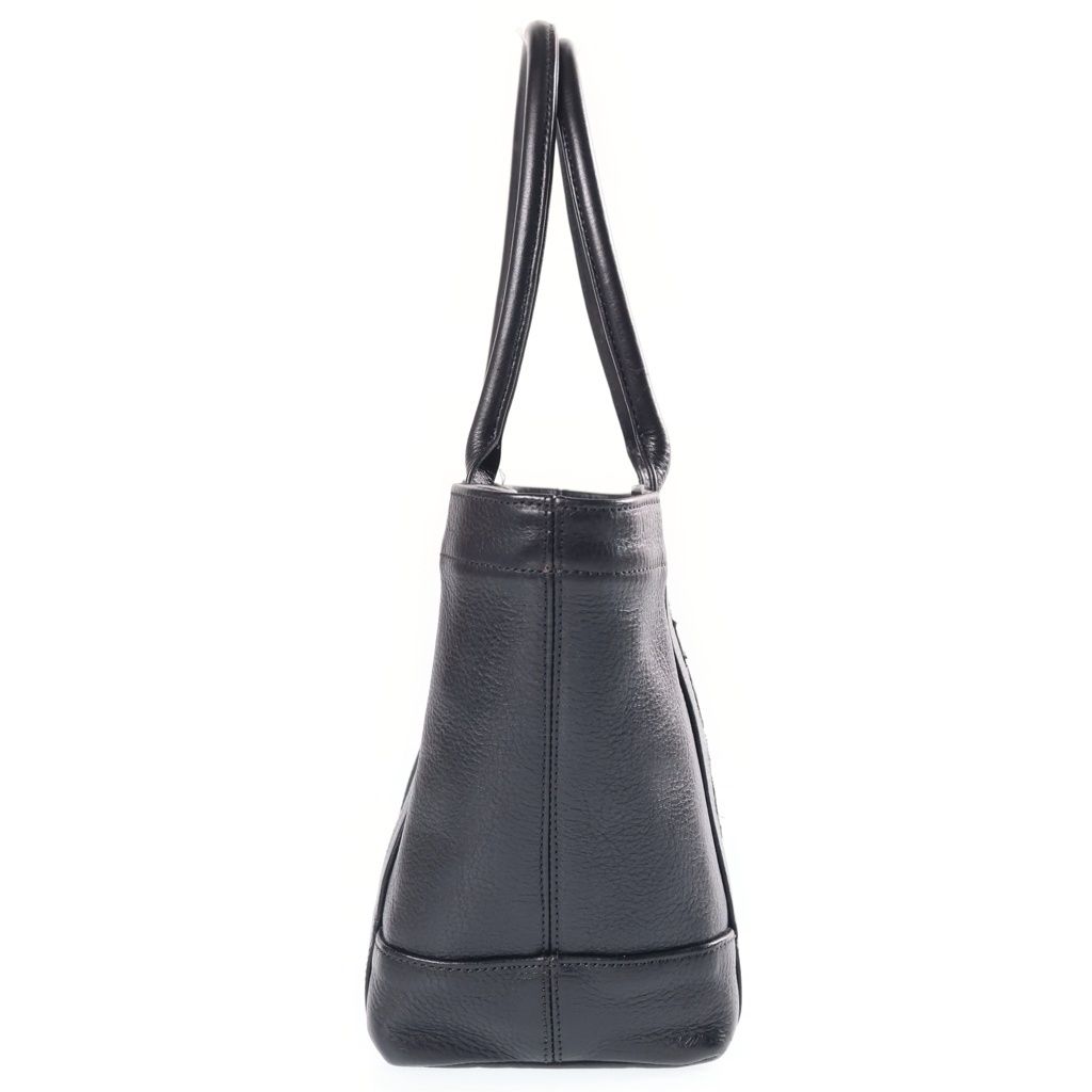 Chrome Hearts Mini Tote Cemetery Cross Patch Mini Leather Handbag Black — view 3