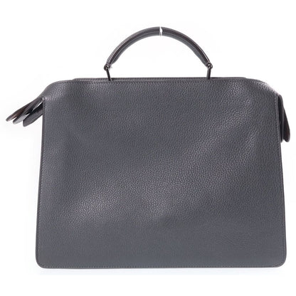 Fendi Peekaboo ISeeU Medium 2-Way Shoulder Bag Gray Leather Black — view 2
