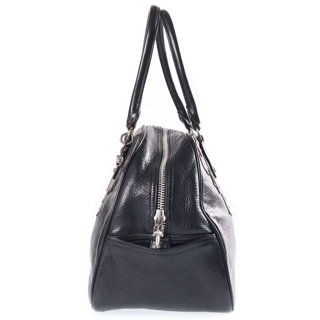 Chrome Hearts Gym MD Gym Bag Shape CH Charm Small Leather Handbag Black — view 3