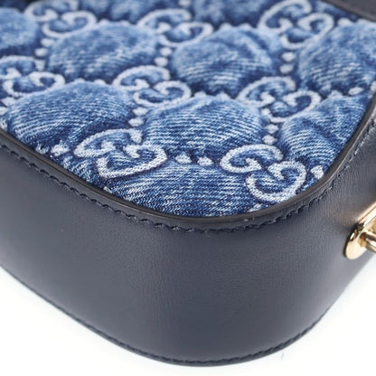 Gucci Sherry Line GG Denim Moonside Bag Indigo Blue Gold — view 5