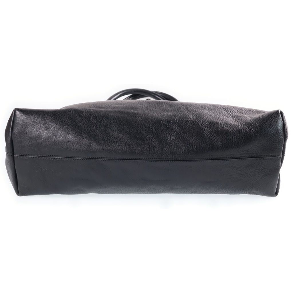 Chrome Hearts Snp BS Fluer Patch Tote Double Snap BS Flare Leather Black — view 4