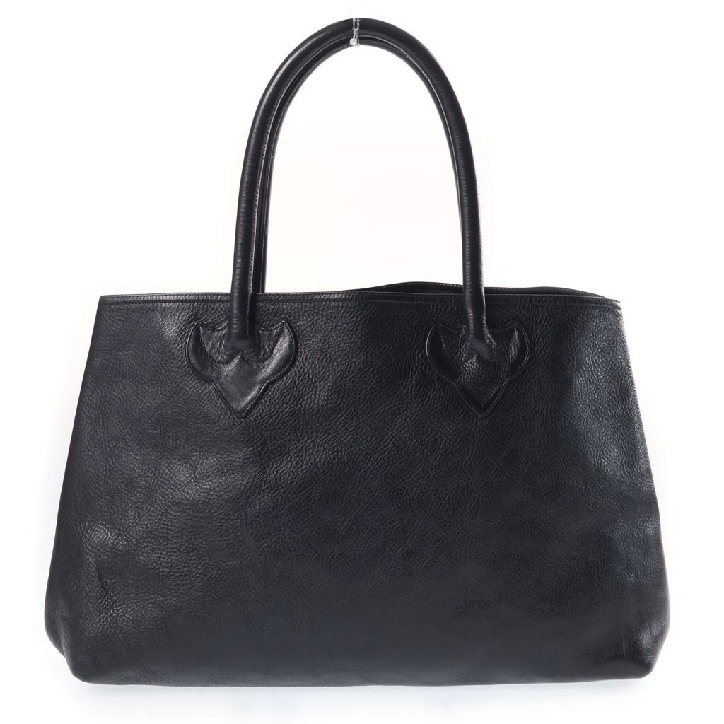Chrome Hearts Snp BS Fluer Patch Tote Double Snap BS Flare Leather Black — view 2