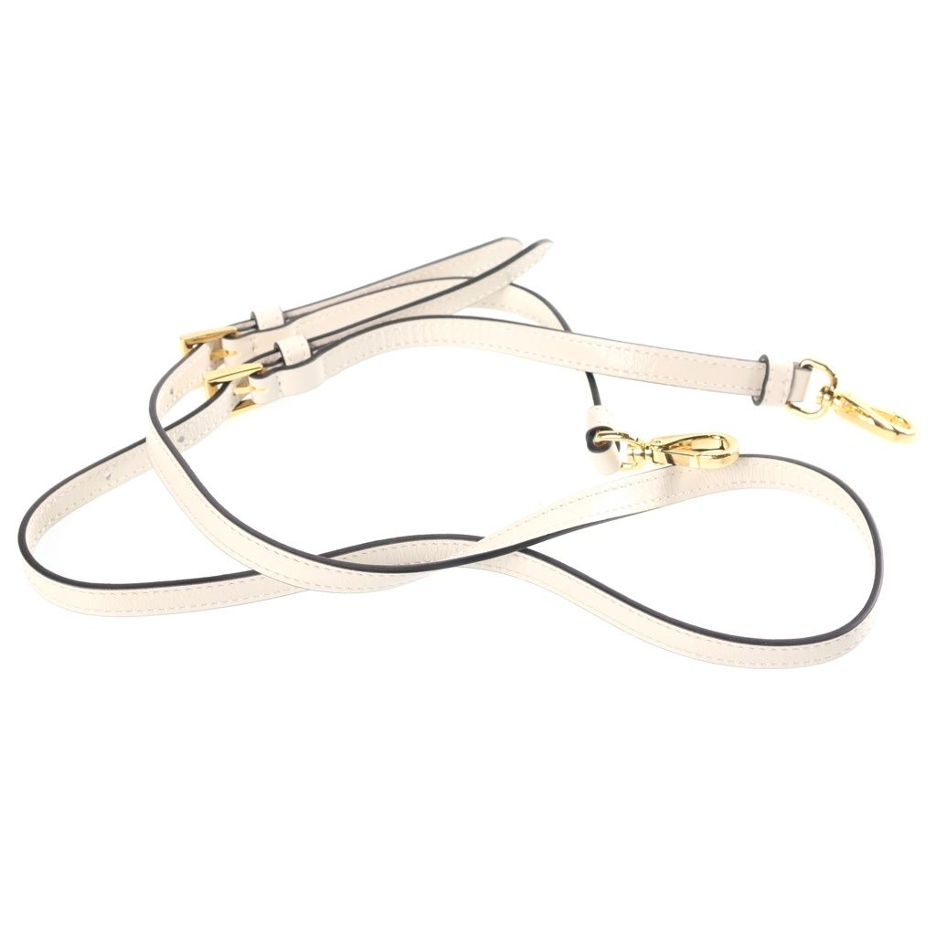 Prada Bonnie Medium 2-Way Shoulder Bag White Leather Gold — view 8