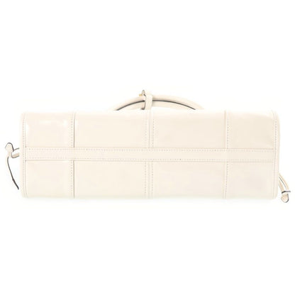 Prada Bonnie Medium 2-Way Shoulder Bag White Leather Gold — view 4