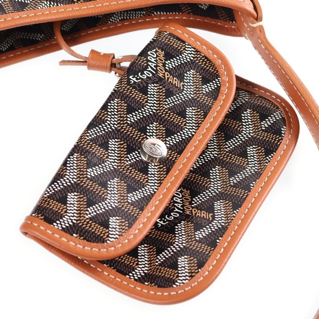Goyard Boheme Hobo Mini Shoulder Bag Mini Tote Brown Leather — view 6