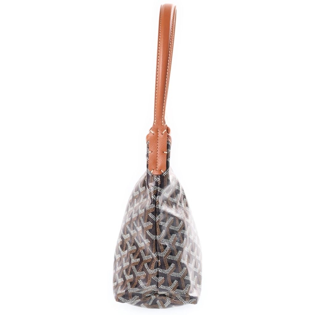 Goyard Boheme Hobo Mini Shoulder Bag Mini Tote Brown Leather — view 3