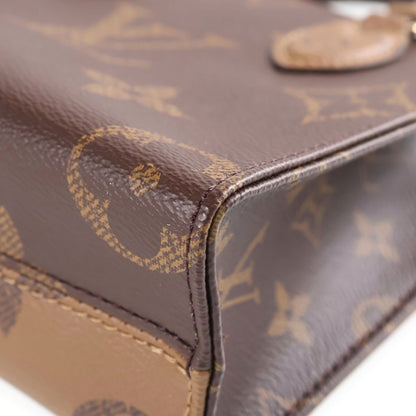 Louis Vuitton Monogram Reverse on the Go BB 2-Way Shoulder Bag Brown Leather — view 5