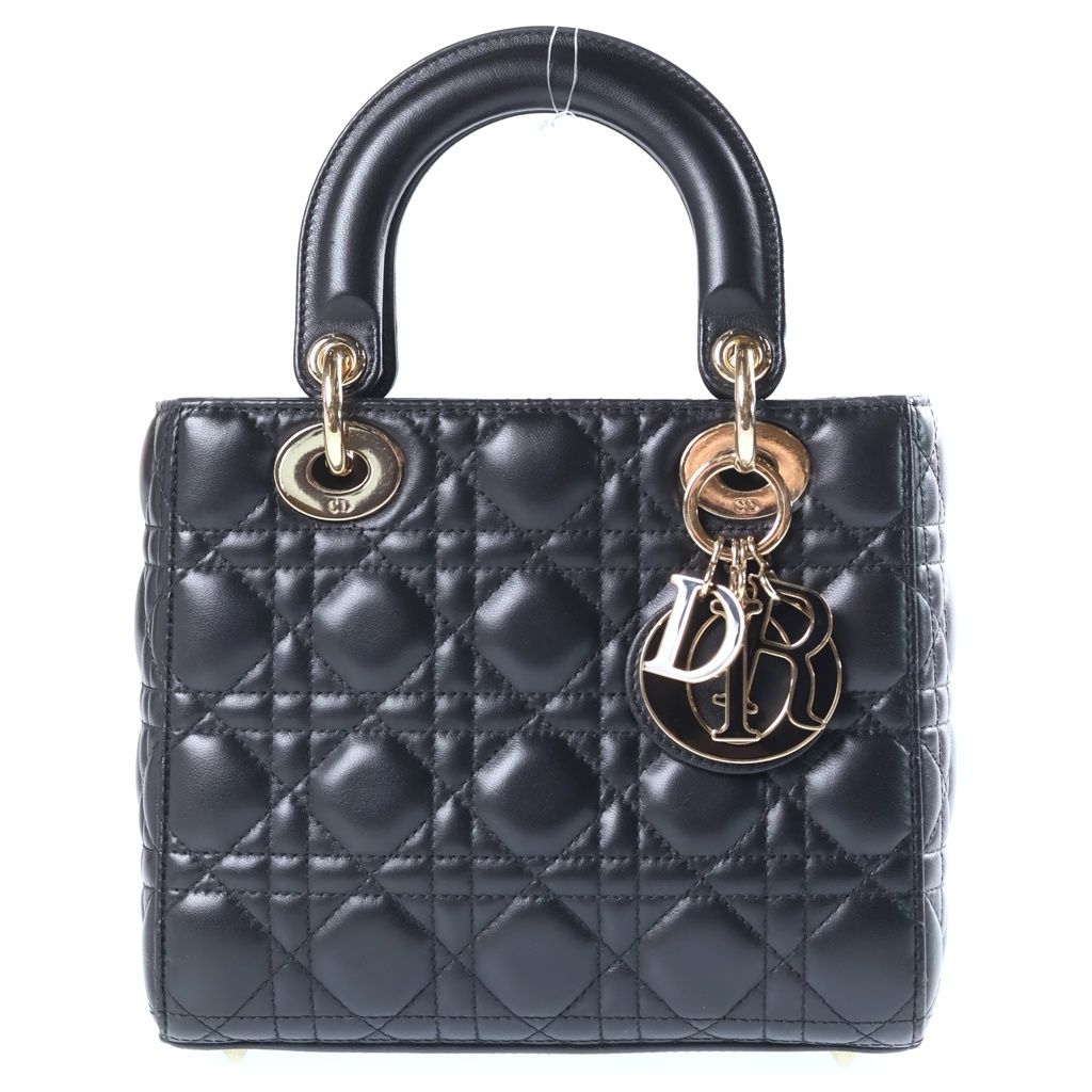 Dior My Medium 2-Way Shoulder Bag Black Lambskin Gold