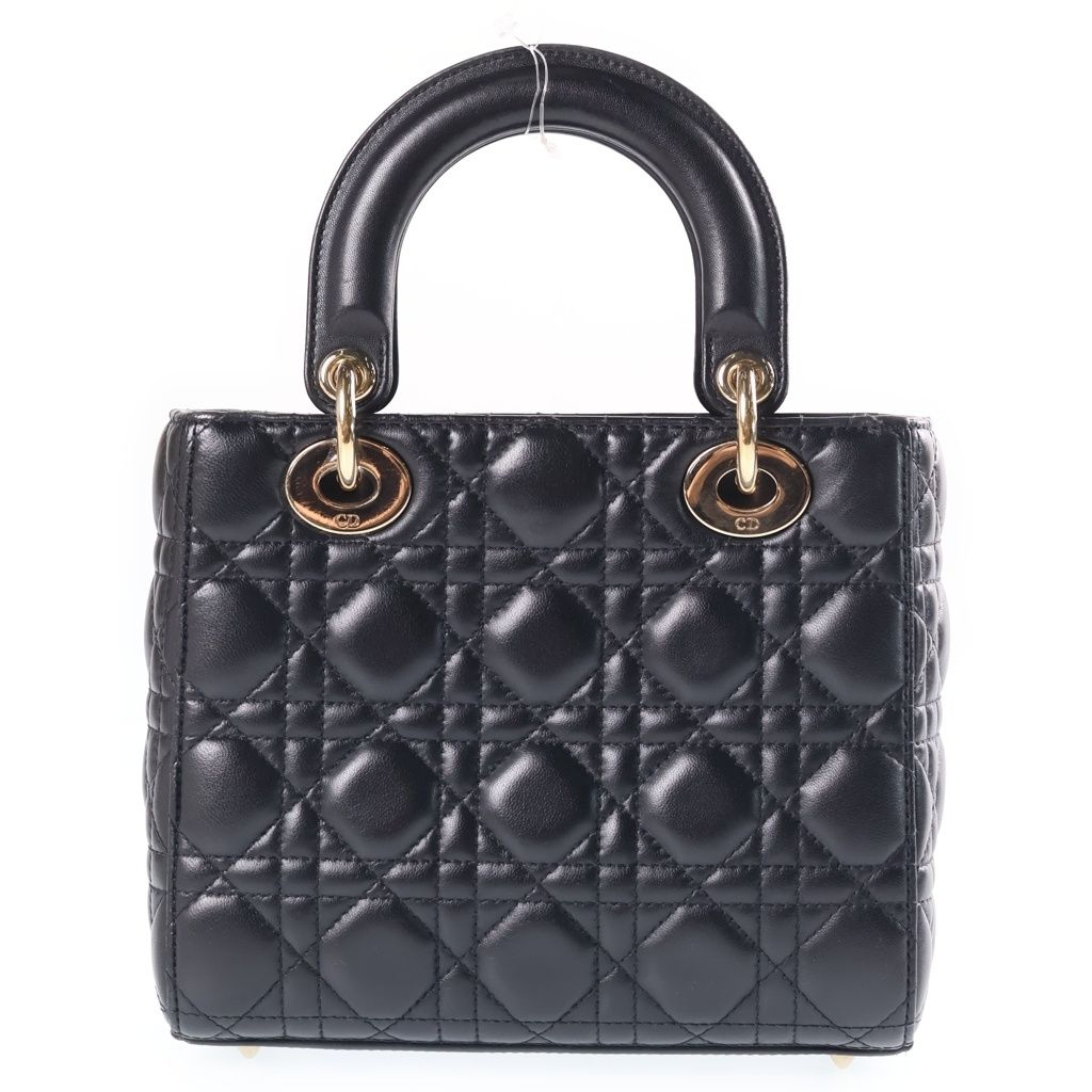 Dior My Medium 2-Way Shoulder Bag Black Lambskin Gold — view 2