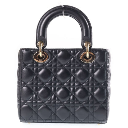 Dior My Medium 2-Way Shoulder Bag Black Lambskin Gold — view 2