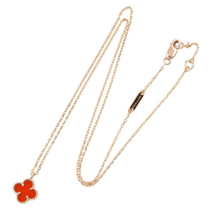 Van Cleef & Arpels Necklace Sweet Alhambra Carnelian 39.5 18k Pink Gold — view 2