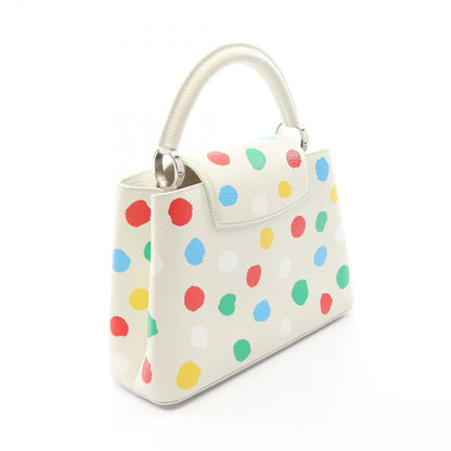 Louis Vuitton Handbag LV YK Capucines BB Painted Dot Yayoi Kusama 2-Way Blanc — view 2