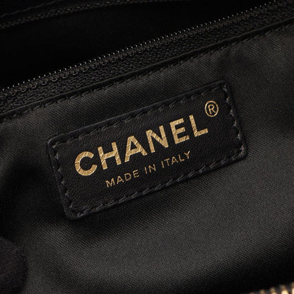 Chanel Tote Quilted Grand Shopping GST Black Caviar Leather Chain — view 4