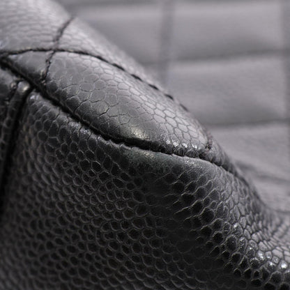 Chanel Tote Quilted Grand Shopping GST Black Caviar Leather Chain — view 7