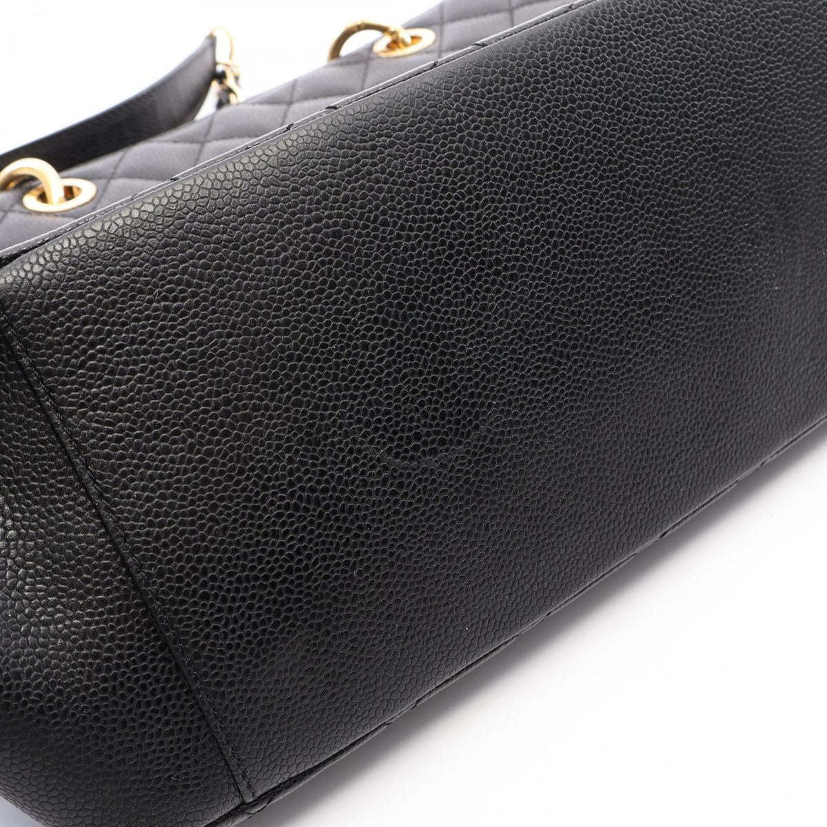 Chanel Tote Quilted Grand Shopping GST Black Caviar Leather Chain — view 8