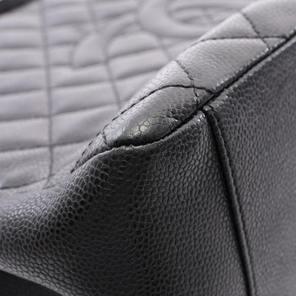 Chanel Tote Quilted Grand Shopping GST Black Caviar Leather Chain — view 6